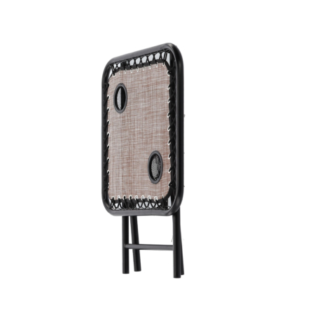 Masa turistica pliabila pentru camping, cu suport pahare, 50x50x50 cm, maro [2]