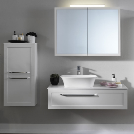 Blaturi lavoar - Masca cu blat pentru lavoar, Kolpasan, Blanche, 110 cm, alb