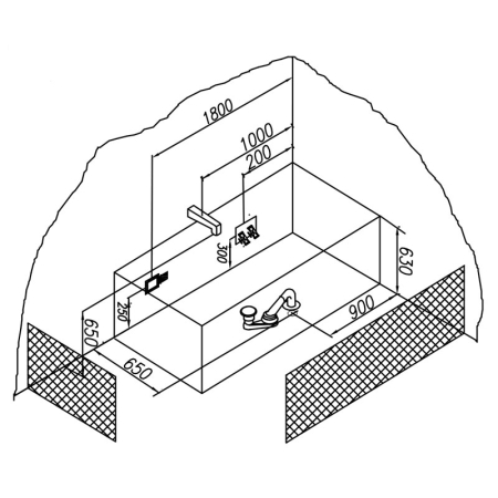 Masca frontala, Kolpasan, pentru cada Betty 200 x 90 cm, alb [1]