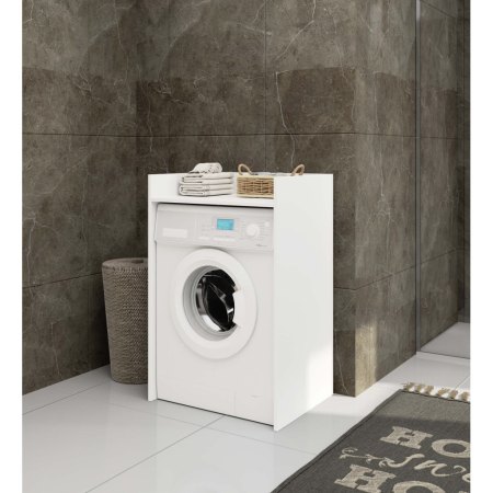 Masca pentru masina de spalat cu polita, PAL laminat, 64x50x98 cm, alb [3]