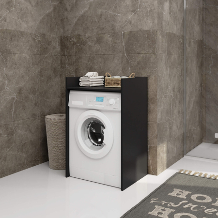 Masca pentru masina de spalat cu polita, PAL laminat, 64x50x98 cm, negru [3]