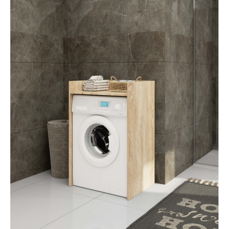 Masca pentru masina de spalat cu polita, PAL laminat, 64x50x98 cm, stejar sonoma [2]