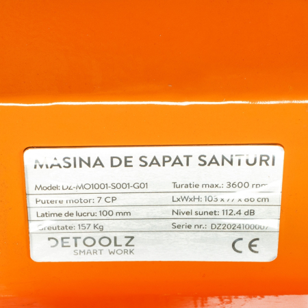 Masina de sapat santuri, Detoolz, 7 CP, 212 CC, benzina 4T, adancime maxima 450 mm [3]