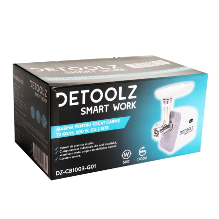 Masina De Tocat Carne Detoolz DZ-CB1003-G01, 500W, 72 Kg/h Cu 2 Site [5]