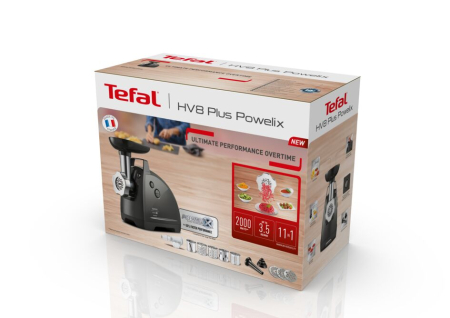 Masina de tocat carne HV8 PLUS 11IN1 Tefal NE685838, 2000W, 2.3kg carne/min, 5 accesorii pentru razuire, feliat, maruntire gheata, sos de rosii, kebbe [13]