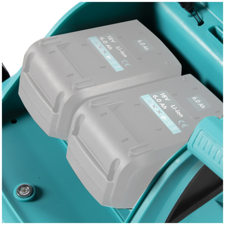 Masina de tuns gazon Detoolz, doua porturi 18V, latime de taiere 38cm, colector 36L [6]