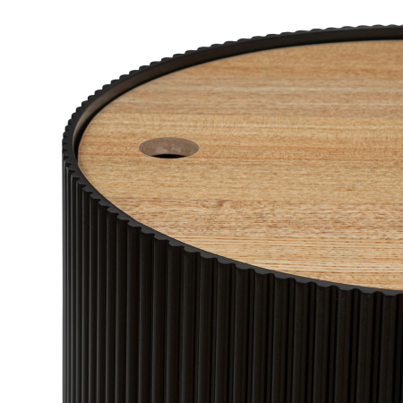 Masuta cafea Atmosphera Enola cu spatiu depozitare, MDF, 39x35 cm, negru [3]