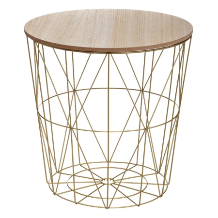 Mese cafea si decorative - Masuta cafea rotunda Atmosphera Kumi, 40x41 cm, auriu