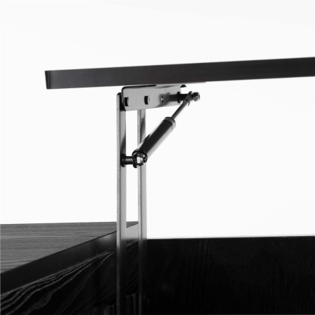 Masuta de cafea cu blat rabatabil si spatiu de depozitare, cadru metalic si PAL, 100x50x43 cm, negru [13]