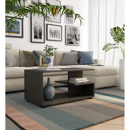 Masuta de cafea, PAL laminat, 90x51x45 cm, gri grafit [4]