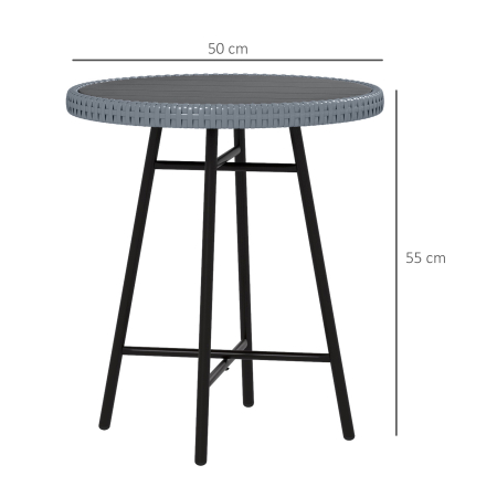  Masuta de cafea pentru exterior din lemn plastifiat, Gri [2]