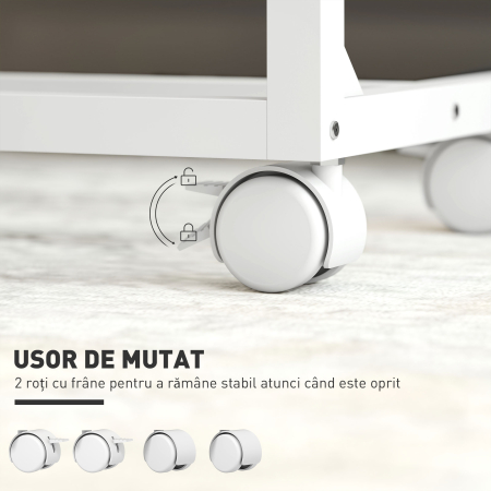  Masuta de Lucru Reglabila pe inaltime cu Blat inclinabil si 4 Roti [4]