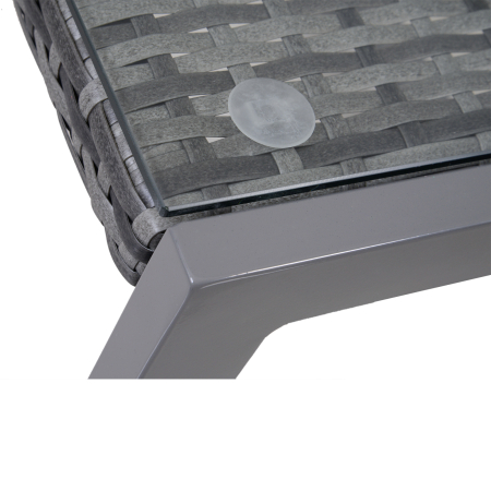  masuta exterior, blat sticla, 50x50x50cm, gri [5]