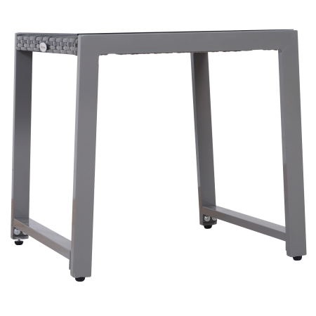  masuta exterior, blat sticla, 50x50x50cm, gri [3]