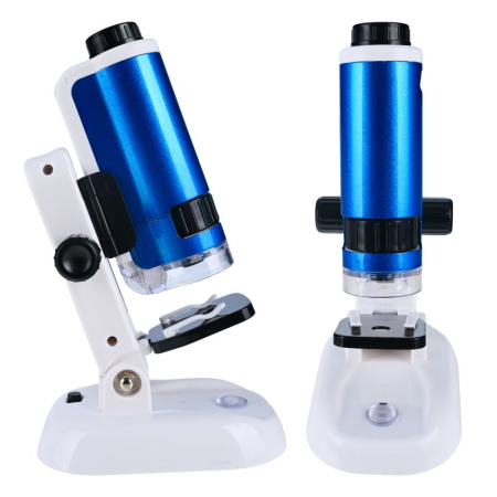 Microscop educational cu accesorii, marire 100x-250x, iluminare LED, suport smartphone, set pentru experimente [2]