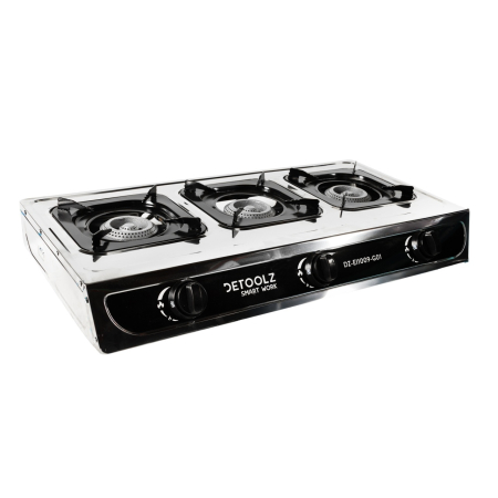 Mini Aragaz Portabil Detoolz DZ-EI1009-G01, 8.4KW, 3 Ochiuri, Piezo [5]