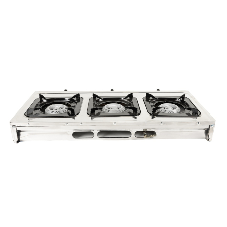 Plite & Aragazuri - Mini Aragaz Portabil Detoolz DZ-EI1009-G01, 8.4KW, 3 Ochiuri, Piezo