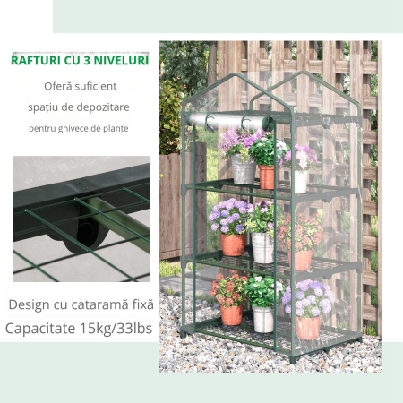  Mini Sera de Gradina cu Invelis din Plastic [3]