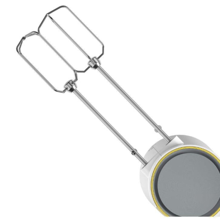 Mixer de mana Beko HMM62404W, 425 W, 5 viteze, functie Turbo, accesorii inox pentru mixat si framantat, alb [6]