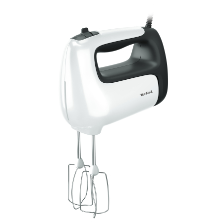 Mixer de mana Prep'Mix HT462138, 500 W, 5 trepte de viteza, functie Turbo, 2 teluri, 2 carlige, picior pasator, pahar gradat, alb [1]