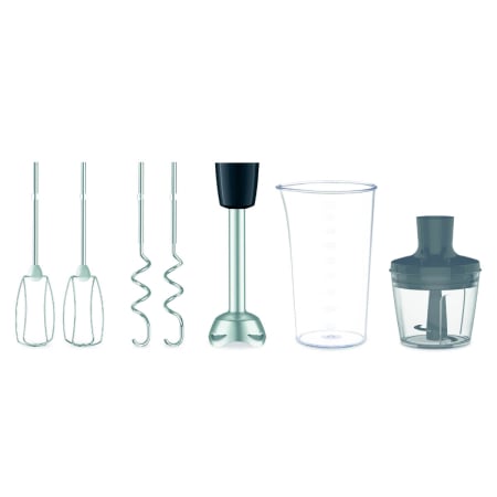 Mixer de mana Tefal PowerMix Silence HT652538, 600W, 6 trepte de viteza, tehnologie Silence600 functie Turbo, 2 teluri, 2 carlige, picior pasator [5]