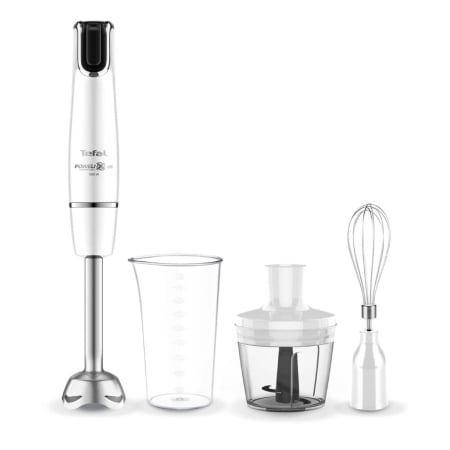 Mixer vertical Tefal InfinyForce HB944138, 1000W, recipient 800 ml, lame Powelix, accesoriu zdrobire gheata, tocator, tel, alb [1]