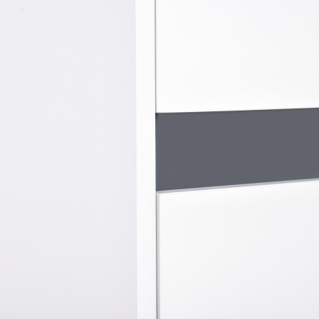  Mobilier baie tip coloana, 2 dulapuri + sertar central, alb, rafturi reglabile 35×31×172 cm [7]