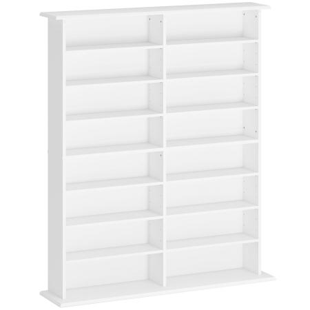 Dulapuri si rafturi depozitare -  Mobilier Biblioteca cu 16 Rafturi pentru 720 CD-uri din Lemn 106.5x24x126.3 cm Negru