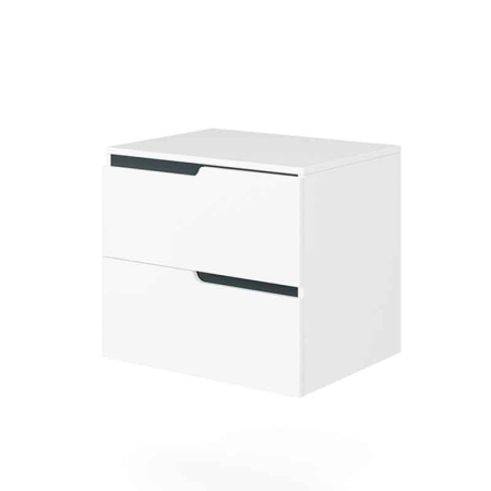 Baie - Mobilier cu blat Fluminia Bari 60, blat 2cm inclus, 2 sertare soft close, alb mat