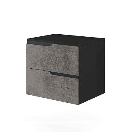 Baie - Mobilier cu blat Fluminia Bari 60, blat 2cm inclus, 2 sertare soft close, urban grey