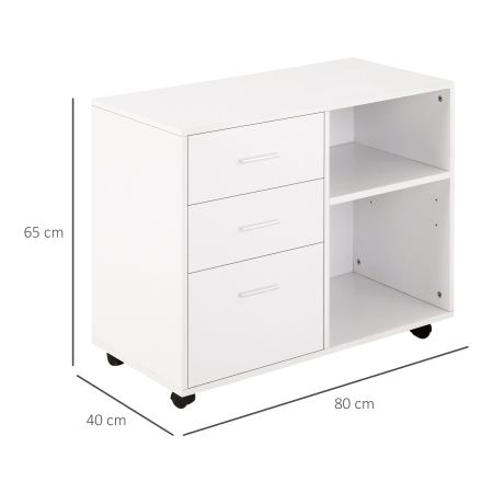  Mobilier Imprimanta - Alb, cu Sertare, Rafturi si Roti [2]