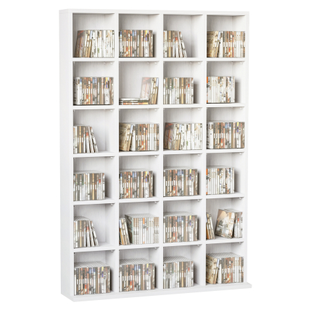 Bucatarie -  Mobilier Librerie in Lemn 24 Compartimente, Alb, 130.5x89x20cm