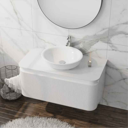 Mobilier pentru lavoar, Spectrum, Milena 100, riflat alb mat [1]