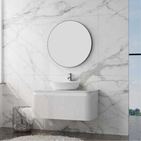 Mobilier pentru lavoar, Spectrum, Milena 100, riflat alb mat [2]