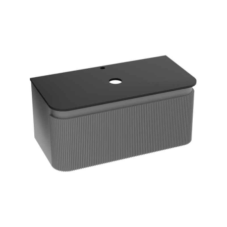 Mobilier pentru baie - Mobilier pentru lavoar, Spectrum, Milena 100, riflat, gri mat