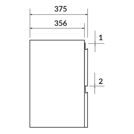 Mobilier suspendat Cersanit, Moduo Slim, pentru lavoar incastrabil, 60 cm, alb [2]