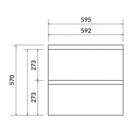 Mobilier suspendat Cersanit, Moduo Slim, pentru lavoar incastrabil, 60 cm, alb [1]
