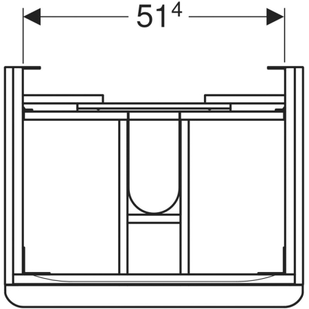 Mobilier suspendat Geberit Smyle Square, 60 cm, 2 sertare Soft Close, rezistent umiditate, alb lucios [4]