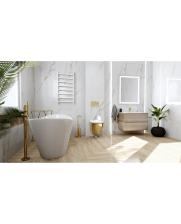 Mobilier suspendat pentru lavoar, Spectrum, Manitoba, 80 cm, ornamente nuc, finisaj nuc [3]