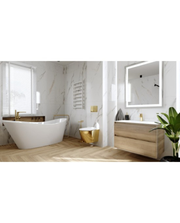 Mobilier suspendat pentru lavoar, Spectrum, Manitoba, 80 cm, ornamente nuc, finisaj nuc [2]