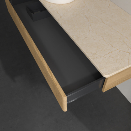 Mobilier suspendat pentru lavoar, Villeroy & Boch, Antao, 120 cm, cu un sertar, crem/stejar [4]