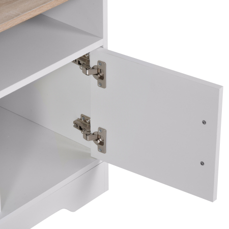  Mobilier TV 42" - Alb & Lemn Natural, Design Compact 105×52 cm [7]
