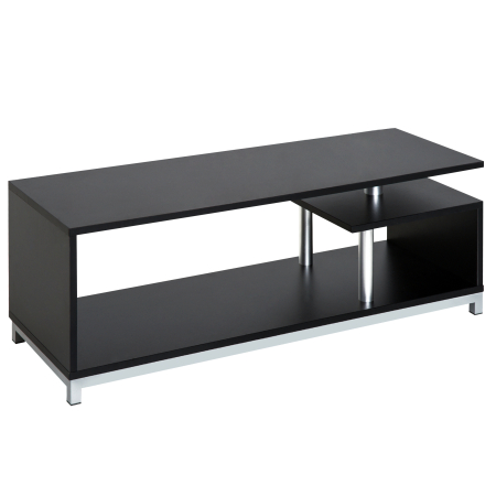 Living & hol -  Mobilier TV din Lemn, Negru, 114x40x40.5cm