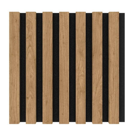 Modul riflaj MDF decorativ LDA PREMIUM de tip panou acustic, Stejar Saragossa, 30x30 cm [1]