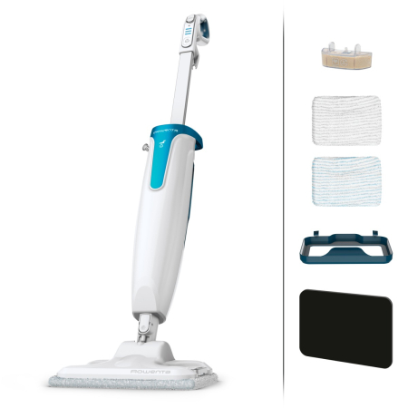 Bucatarie - Mop cu abur Rowenta Steam Power RY6597WH, 1200 W, 0.6 L, filtru anticalcar, 3 setari abur, alb
