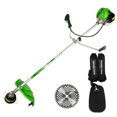 Gradina & balcon - Motocoasa Micul Fermier MF-MC1006-G01, 4.5CP, 62CC, Benzina 2 Timpi, Pornire Rapida, Teava 28Mm, 3 Accesorii