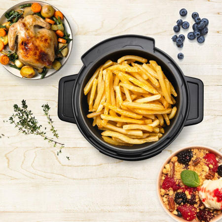 Multicooker cu gatire sub presiune Tefal Turbo Cuisine & Fry CY778830, accesoriu pentru prajit inclus,  aplicatie dedicata , 1200W, 7.6L, 15 program [2]
