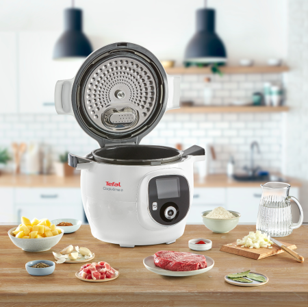 Multicooker inteligent cu gatire sub presiune Tefal Cook4Me+ CY851130, vas cu invelis ceramic antiaderent 6L, aparat de gatit sub presiune, aplicati [8]