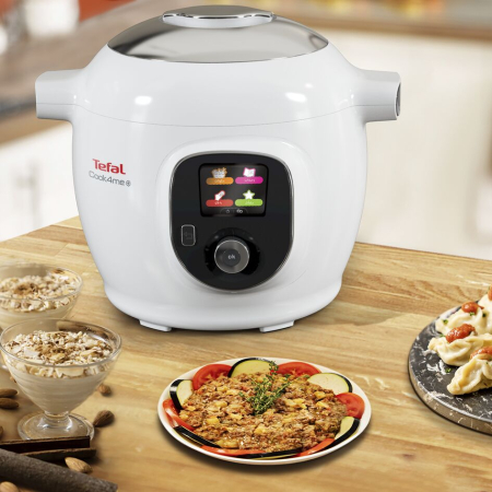 Multicooker inteligent cu gatire sub presiune Tefal Cook4Me+ CY851130, vas cu invelis ceramic antiaderent 6L, aparat de gatit sub presiune, aplicati [6]