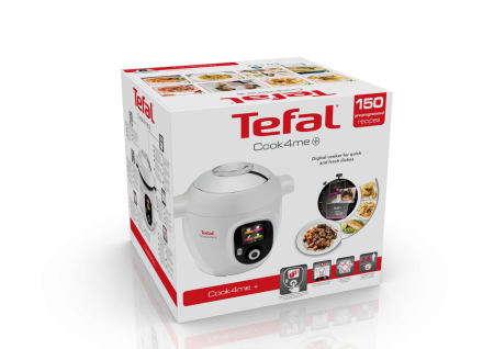 Multicooker inteligent cu gatire sub presiune Tefal Cook4Me+ CY851130, vas cu invelis ceramic antiaderent 6L, aparat de gatit sub presiune, aplicati [13]